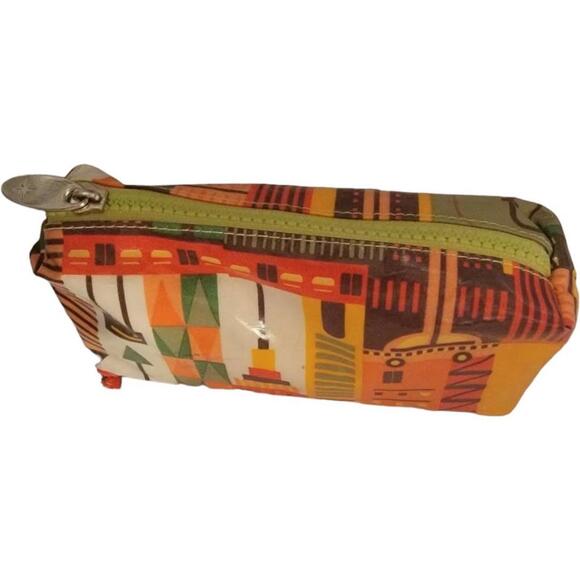 Small Rectangular Zippered Pouch with Abstract Pattern - Picture 1 of 2